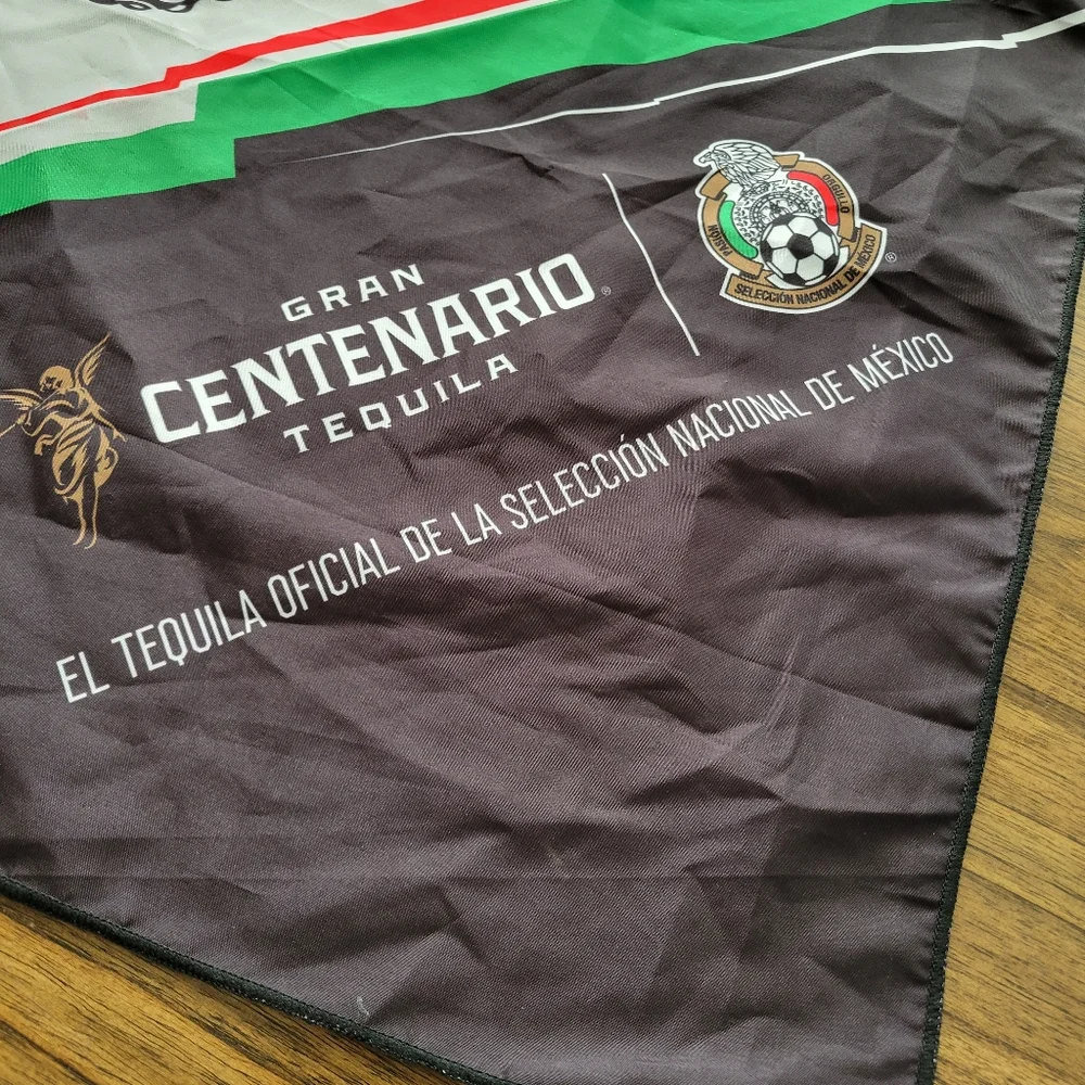 Gran Centenario tequila and Mexico soccer team bandana